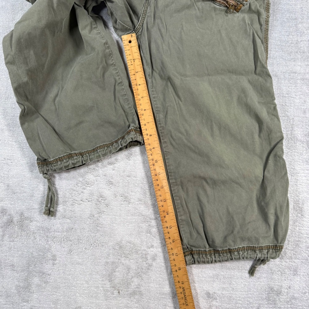Guess Capris Womens 32 Olive Green Cargo Utility Y2K Cropped Pants AD9111 180020 - Picture 7 of 11
